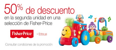 Amazon Fischer Preice Promoción Fisher-Price: 50% de descuento en la segunda unidad