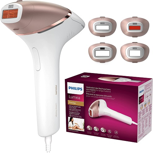 Depiladora Laser Mujer Philips Lumea IPL Prestige, 4 accesorios - Dispositivo de depilación (BRI948/00)